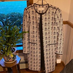 Calvin Klein Women's Black and White Coat